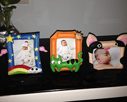 用不织布和广告袋改造的超级可爱的宝宝相框图片合集