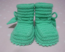 棒针编织宝宝靴的做法图解