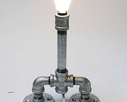 另一款水管台灯的变废为宝手工制作