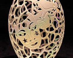 蛋雕艺术教程：蛋壳雕塑技术详细图解