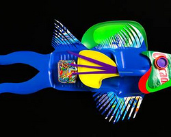 废塑料瓶改造的鱼儿、饮料瓶做玩具