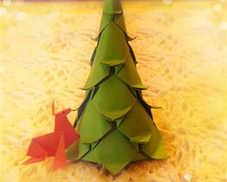 精美的圣诞树折纸—圣诞树折法详细图解DIY