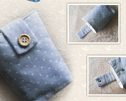 手工制作复古温暖的布艺手机包 给你的手机穿件小棉袄