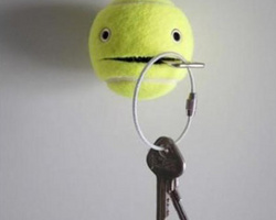 废弃网球DIY家居杂物小收纳 旧网球做成的美丽饰品