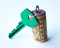 红酒瓶盖DIY与众不同的钥匙扣挂件