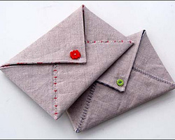 自制布艺信封 求爱礼物布袋信封的制作方法图解教程