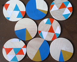 DIY 手工制作色彩缤纷的木质杯垫图片教程