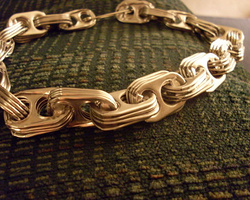 易拉罐拉环制作的手工项链 纯爷们的装饰物