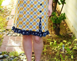 DIY图解怎么用花格布缝制返璞归真田园风格的创意布裙