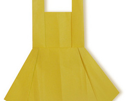 简单儿童折纸大全 可爱的气质连衣裙折纸图解