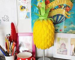 一次性勺子制作台灯罩  漂亮的手工小制作菠萝台灯DIY图解