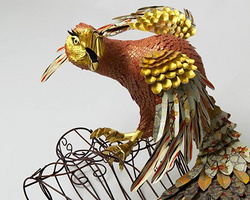 不可思议的精美鸟类纸雕手工制作工艺品图片欣赏