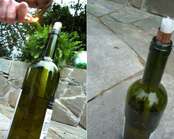 红酒瓶再利用制作燃油灯的创意DIY制作图解