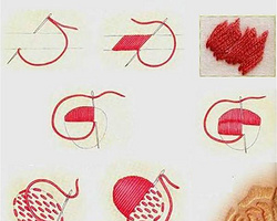 刺绣基本针法花瓣的绣法详细图解教程