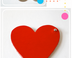 DIY手工皮革制作简单可爱的心形硬币小包图解教程
