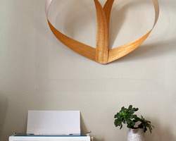 DIY创意木条手工制作简洁时尚的心形木质装饰墙挂
