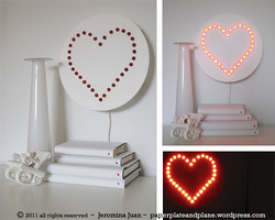 DIY手工制作浪漫的心形LED发光装饰灯简单图解教程
