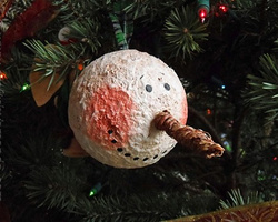 手工DIY制作可爱的圣诞长鼻子小人圣诞树挂饰简单教程