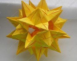 手工折纸花球 俄罗斯立体花球折纸图解
