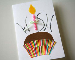 可爱的儿童彩色蜡烛生日卡片制作图文教程全解