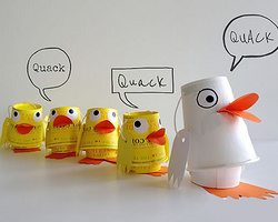 幼儿园手工：一次性纸杯手工制作可爱鸭子玩偶