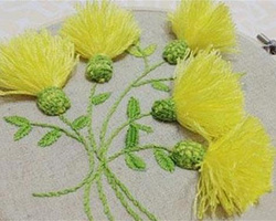 立体刺绣：菊花的简单绣法DIY图片教程