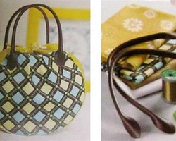 DIY圆形布艺包包教程 圆满手提包的做法