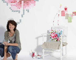 灵感来自十字绣的创意墙绘 荷兰女设计师eline pell作品