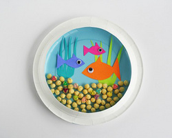 儿童手工创意—纸餐盘子里面的海底世界