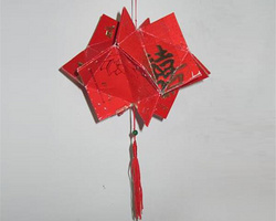 巧用红包DIY时尚纸灯笼制作方法图解