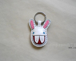 牛皮十二生肖制作 疯狂兔子车钥匙挂件的做法