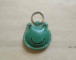 手工打造萌哒哒牛皮绿蛙钥匙挂件的做法