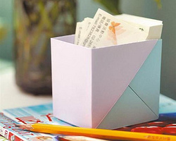 折纸收纳盒制作 教你用A4纸折叠伸缩纸盒的做法