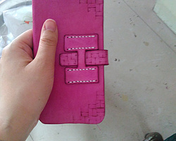 手工DIY自创皮革plus手机套的做法图解教程