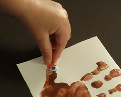 儿童学画画基础 用小手掌画一幅感恩节卡片