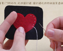 贴布绣基础教程 贴布绣针法—锁缝和平针绣（接针绣）的方法 