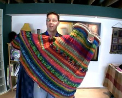超级编织器 非常漂亮的大披肩编织图片教程