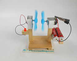 DIY科技小制作风力发电机 风力发电机演示模型小发明 科普益智手工拼装玩具