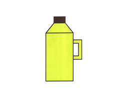 关于日常生活用品 保温热水瓶简笔画步骤画法