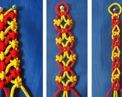 绳编手工教程大全之10中4根线编织的做法