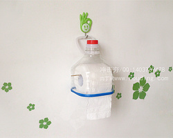 教你用塑料桶制作简单实用的手工DIY纸抽的方法