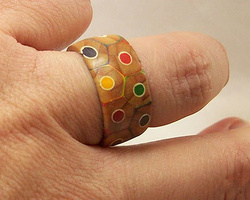 叫你用彩色铅笔制作一个炫酷的戒指DIY方法