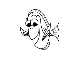 少儿简笔画绘画基础 教你画漂亮美丽的热带鱼简笔画