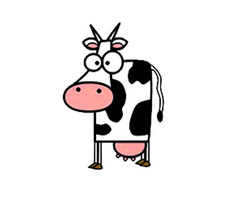少儿简单的简笔画绘画基础 教你画一只可爱的奶牛