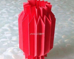 简单易学的折纸灯笼制作方法图解教程