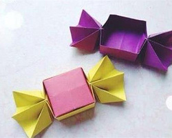 手工折纸制作糖果礼盒方法图解教程