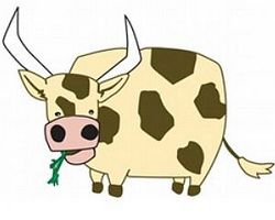 幼儿简单的卡通画 教你画可爱的卡通奶牛简笔画 