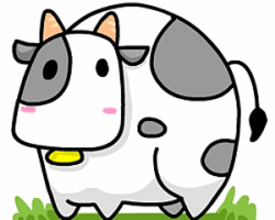 儿童有趣的动物简笔画 卡通奶牛简笔画步骤图