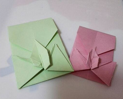 教你折叠简单有趣的DIY千纸鹤信封 手工纸艺教程