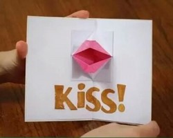 有趣的手工DIY折纸教程 大嘴巴小卡片的制作步骤